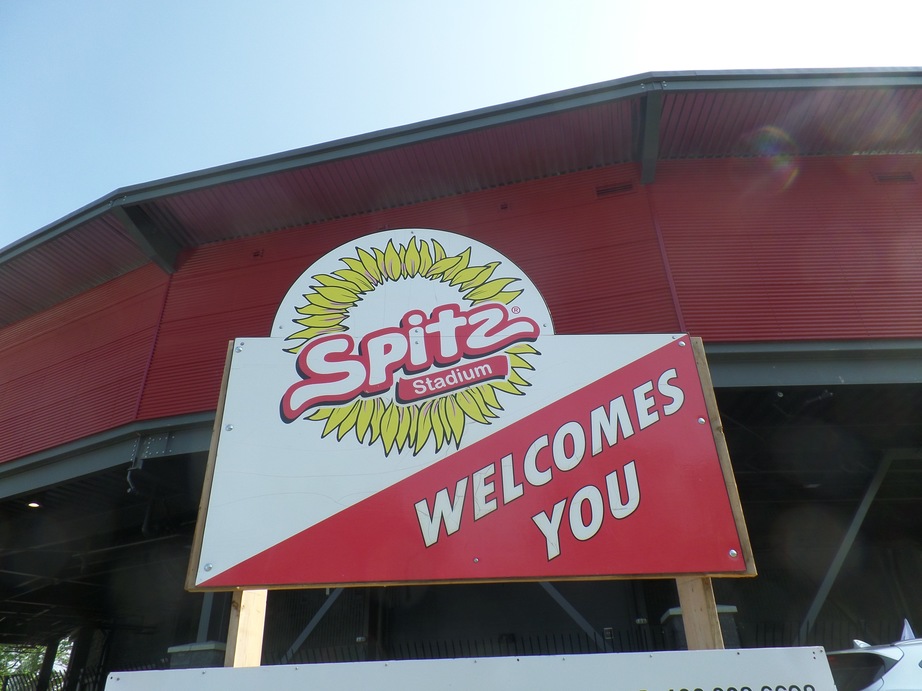 Spitz Stadium sign