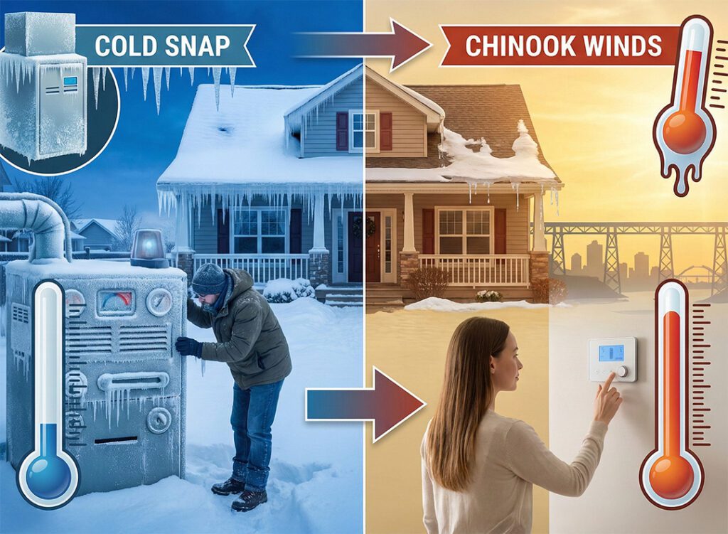 Chinook Winds Lethbridge - Furnace & Rapid Temperature Changes - Top Notch Mechanical
